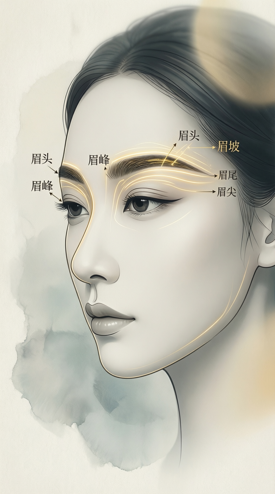 眉运四字经:眉毛各部位与生命运程的详细图解