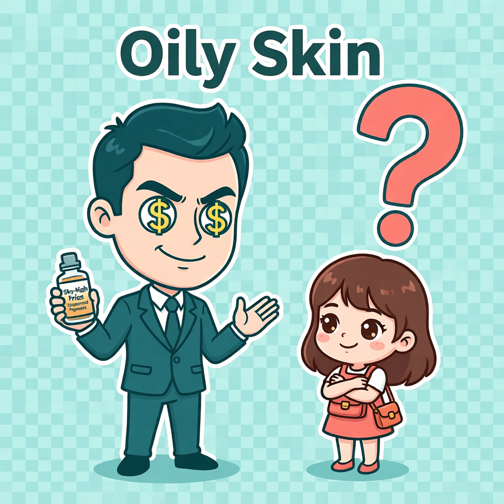 色乳选择提示图:展示简单的色乳瓶,配文“技术是关键,色乳不是加价理由”